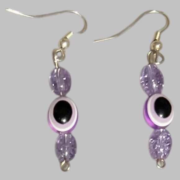 Handmade Boho Lampwork Glass Earrings Dangle Hook Beads Artisan Gift Lot 10 - Picture 7 of 11